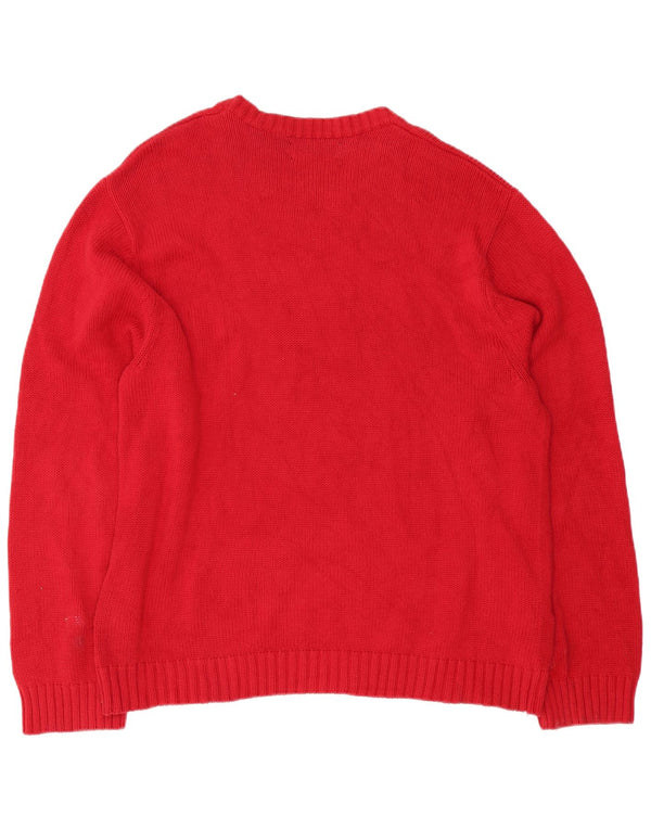 Chaps Hombre Cuello Barco Jersey Jersey XL Algodón Rojo