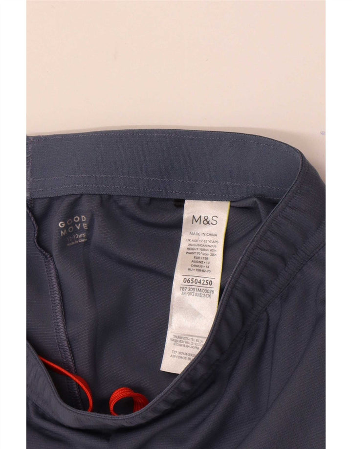 Marks & Spencer Pantalones cortos deportivos para niño 12-13 años Azul marino Poliéster