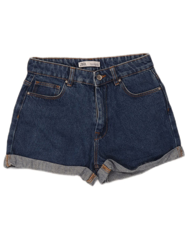 Zara Womens Denim Shorts EU 34 2XS W24 Blue Cotton
