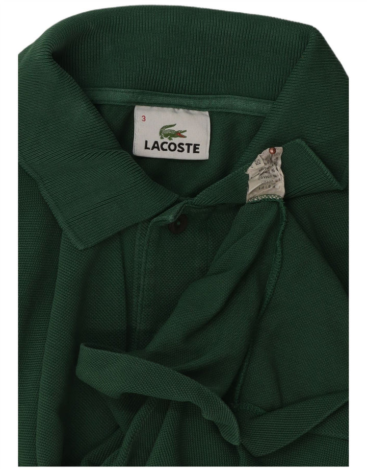 Polo Lacoste para hombre talla 3 pequeño algodón verde