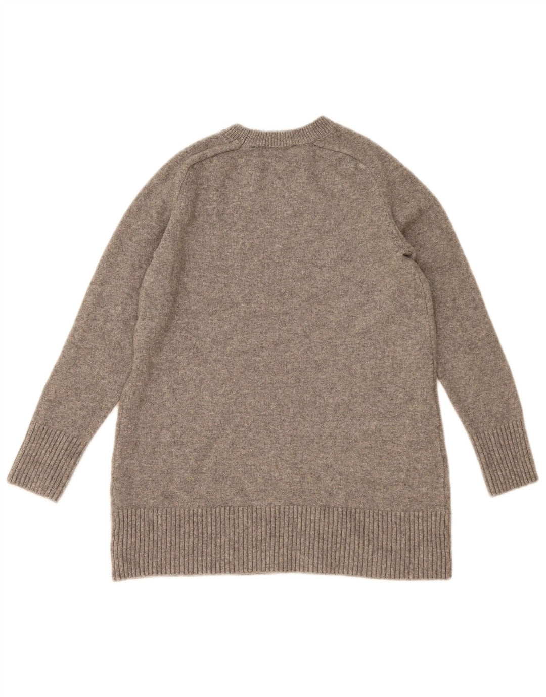 Zara - Jersey con cuello barco para mujer, talla 40, poliéster moteado en gris medio