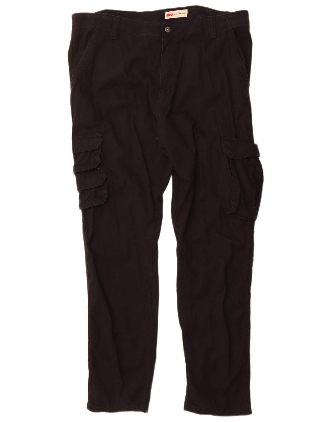Wrangler Pantalones cargo cónicos regulares para hombre W38 L32 Algodón negro