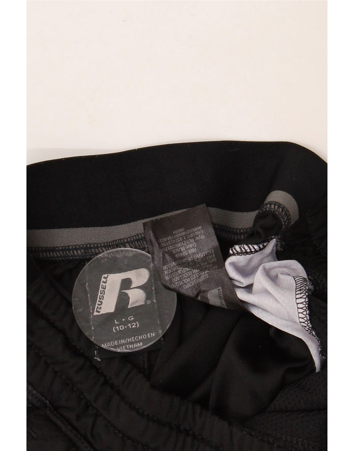 RUSSELL ATHLETIC Pantalones cortos deportivos para niños 10-11 años Grande Negro Poliéster