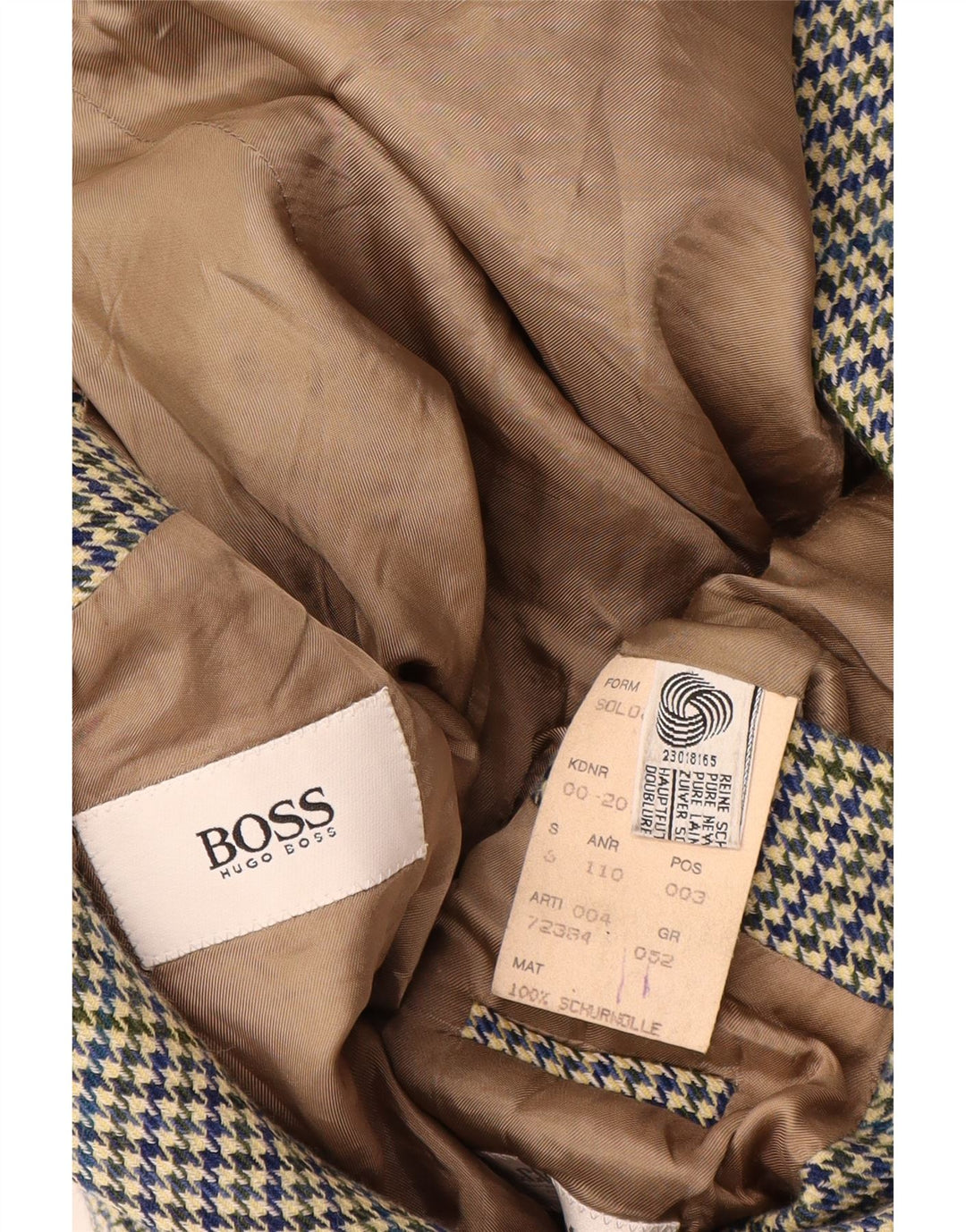 Hugo Boss Chaqueta tipo blazer de 2 botones para hombre EU 52 XL Pata de gallo multicolor