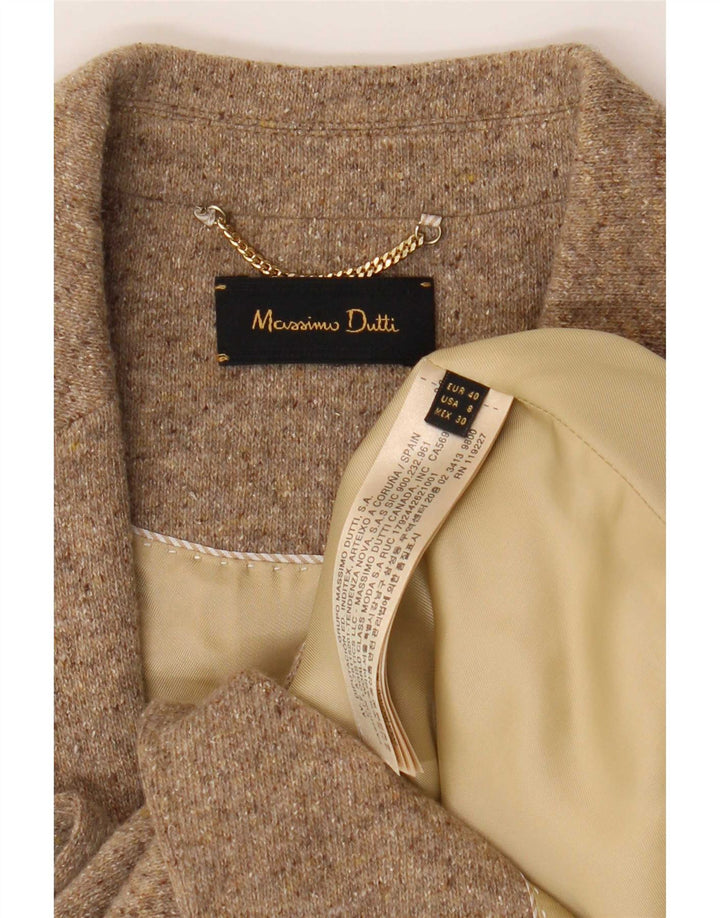 Massimo Dutti Chaqueta Blazer De Punto De 2 Botones Mujer EU 40 Medio Beige Moteado