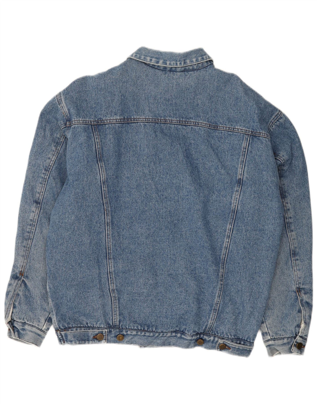 Vintage hombres denim Sherpa chaqueta Reino Unido 40 azul grande