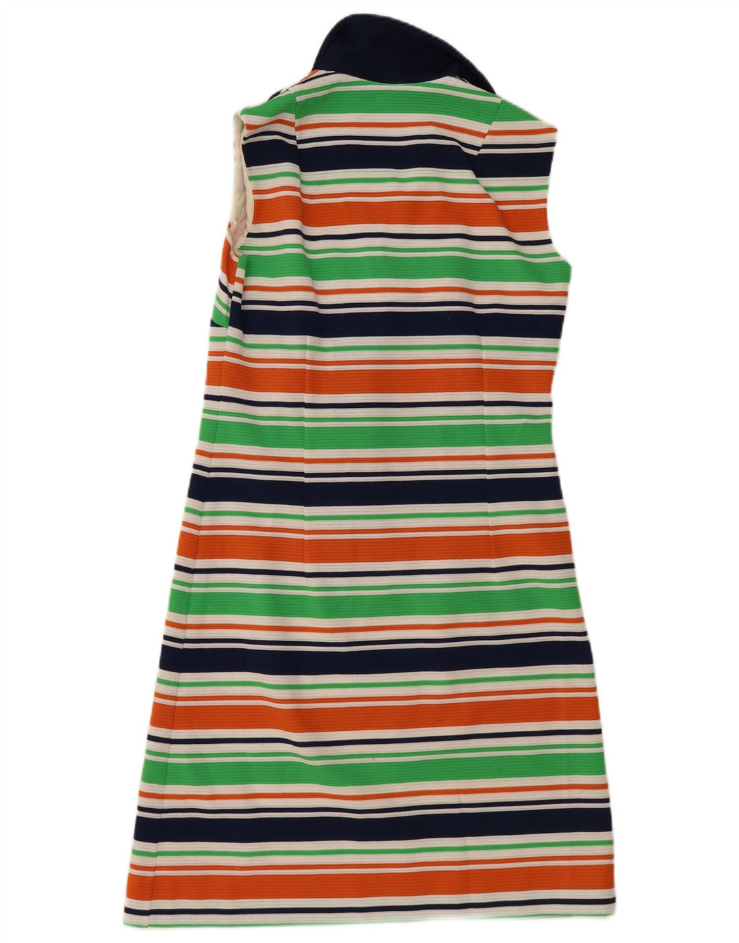 Trevira Vestido polo sin mangas para mujer UK 40 Mediano Rayas multicolores