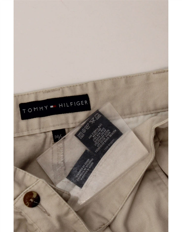 TOMMY HILFIGER Pantalón chino recto para hombre W36 L32 Algodón beige