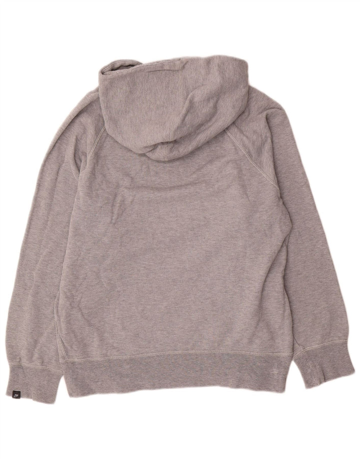 Nike Jersey con capucha gráfica para hombre, talla pequeña, algodón gris