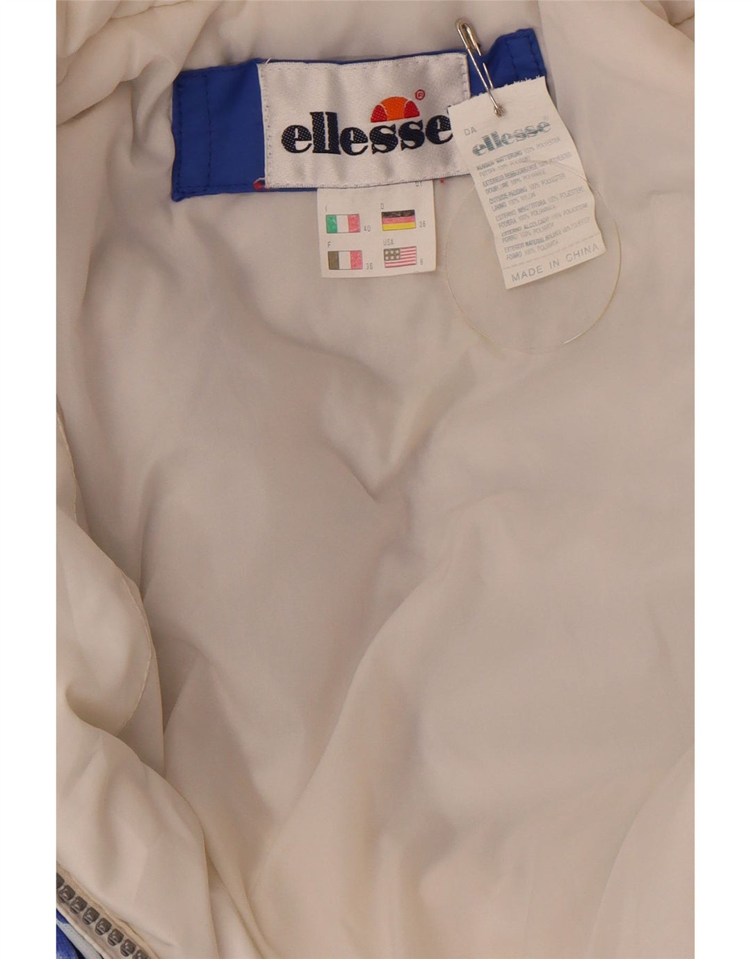 Mono de esquí extragrande con capucha para mujer Ellesse IT 40 Small White Floral