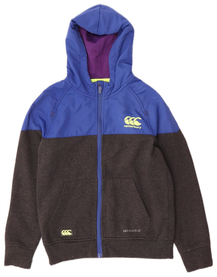 CANTERBURY Sudadera con capucha y cremallera para niño 9-10 años Gris Colorblock