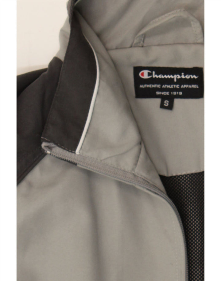 CHAMPION Mens Tracksuit Top Jacket Small Grey Colourblock Polyester Vintage Champion and Second-Hand Champion from Messina Hembry 