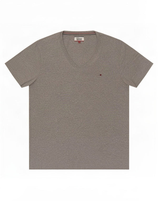 Tommy Hilfiger Camiseta para hombre Top XL Algodón moteado gris