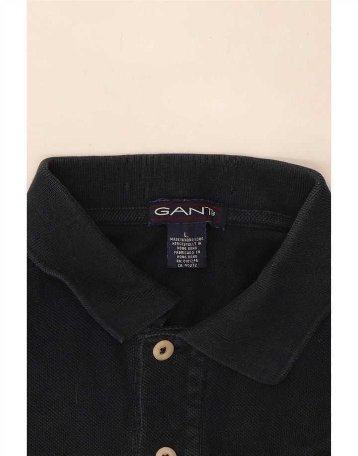Gant Polo Hombre Grande Negro Algodón