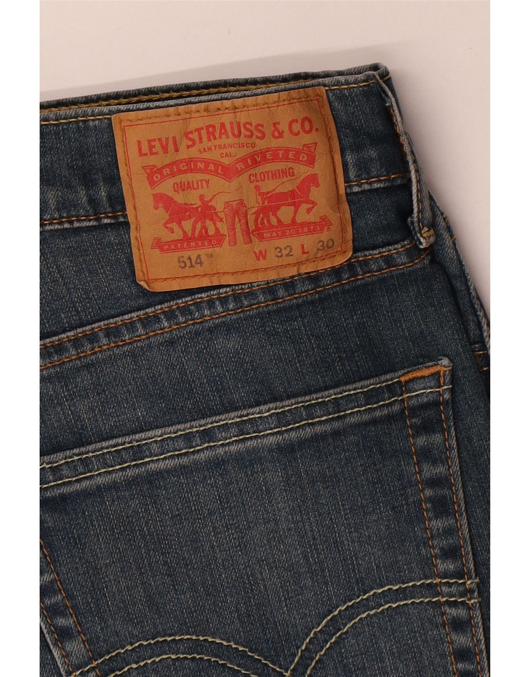 LEVI'S Jeans rectos 514 para hombre W32 L30 Algodón azul