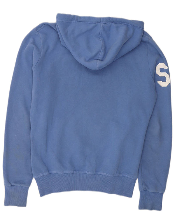 Superdry Jersey con capucha y estampado gráfico de algodón en azul medio