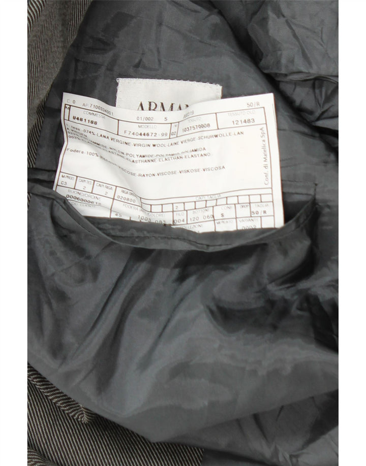 Armani Collezioni Chaqueta tipo blazer de 3 botones para hombre IT 50 Lana gris medio