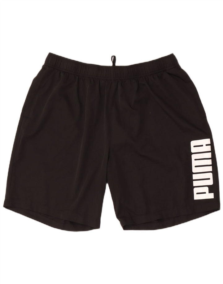 Puma Pantalones cortos deportivos gráficos para hombre 2XL Poliéster negro