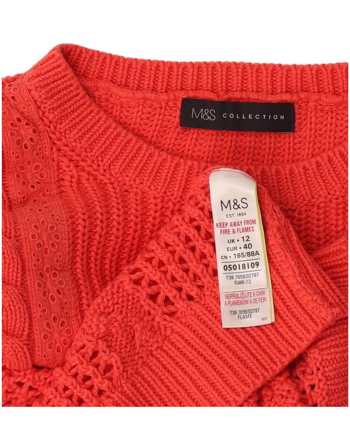 Marks & Spencer - Jersey de cuello redondo para mujer, talla 40, color naranja mediano