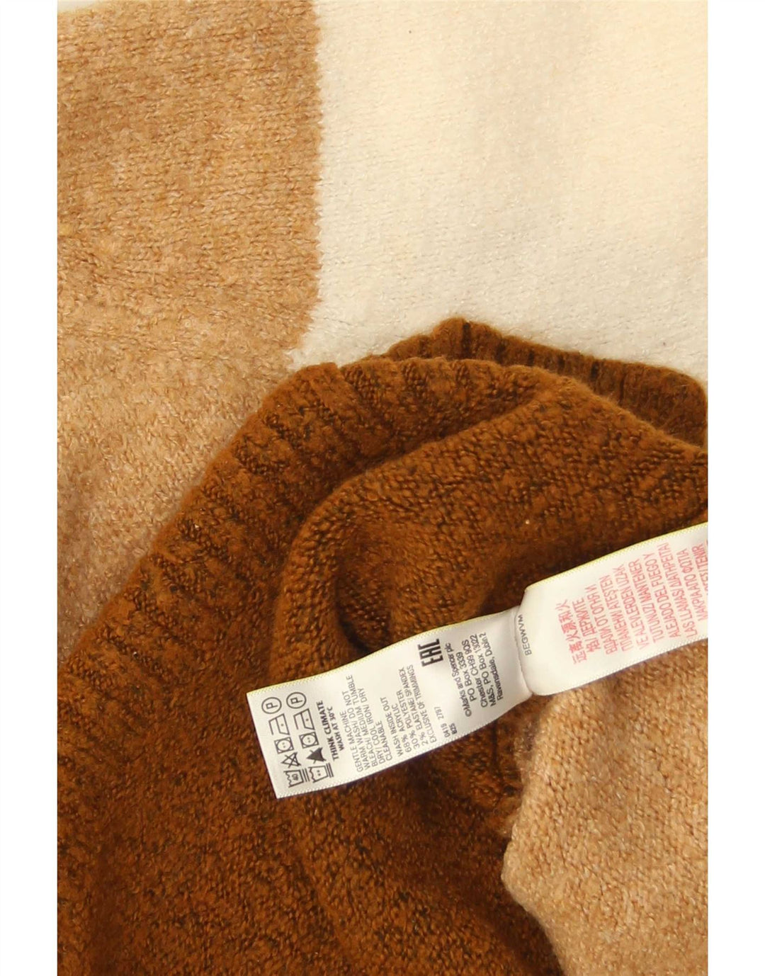 Marks & Spencer - Jersey de cuello redondo para mujer, talla 40, color marrón medio