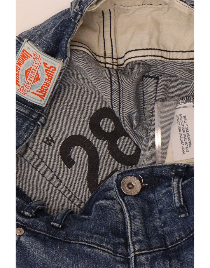 Superdry Mujer Mini Falda Vaquera W28 Algodón Azul Medio