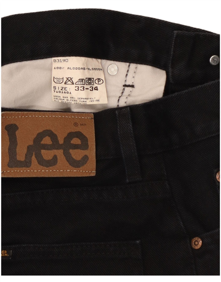 Vaqueros rectos Lee para hombre W33 L30 Algodón negro