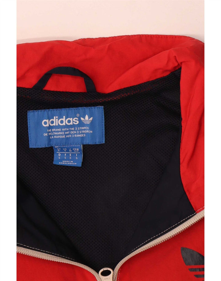 Adidas Hombre Graphic Chándal Top Chaqueta Pequeña Azul Marino Colorblock