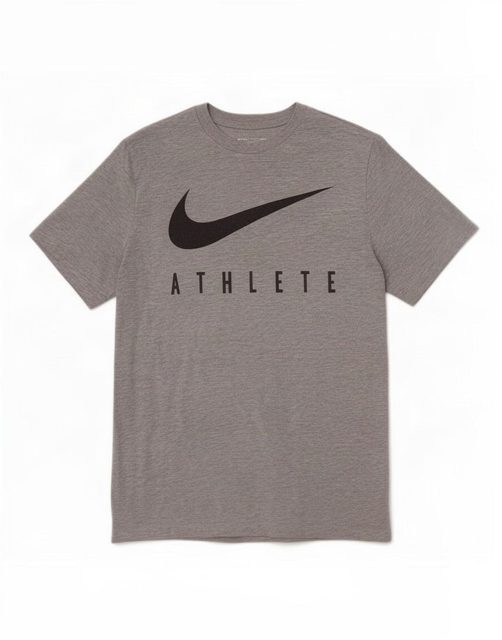 Camiseta Nike Dri Fit Graphic para hombre Top poliéster moteado gris medio
