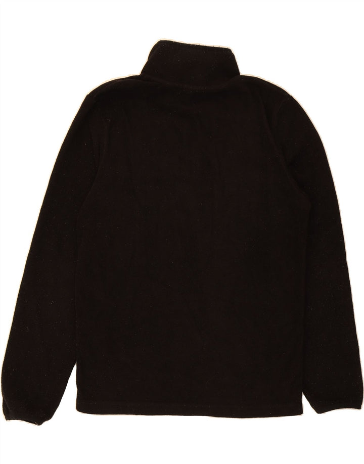 JACK & JONES Mens Zip Neck Fleece Jumper Small Black Polyester Vintage Jack & Jones and Second-Hand Jack & Jones from Messina Hembry 