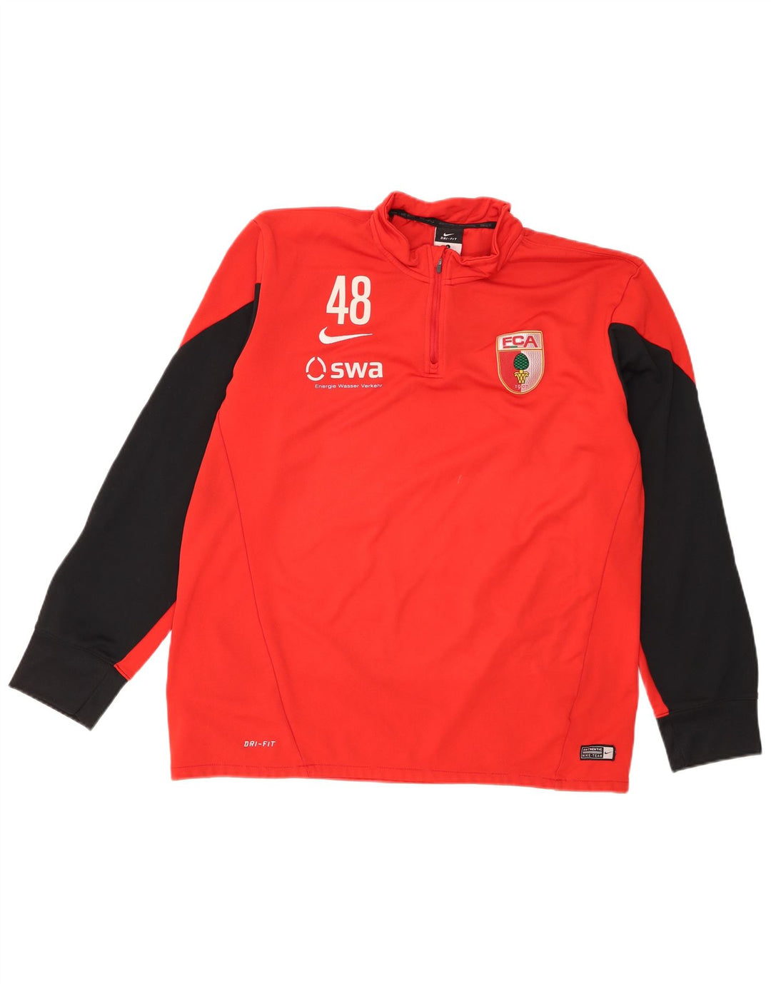Nike FCA Augsburg - Chándal con estampado gráfico para hombre, talla grande, color rojo