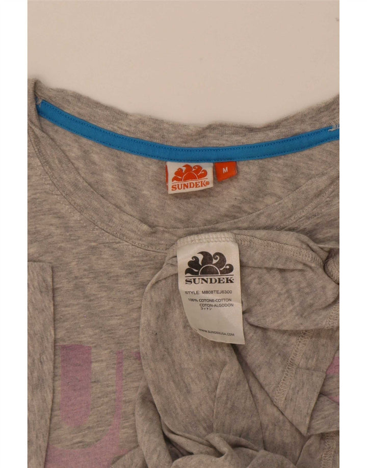 Sundek Camiseta gráfica para mujer Top UK 44 Gris medio moteado