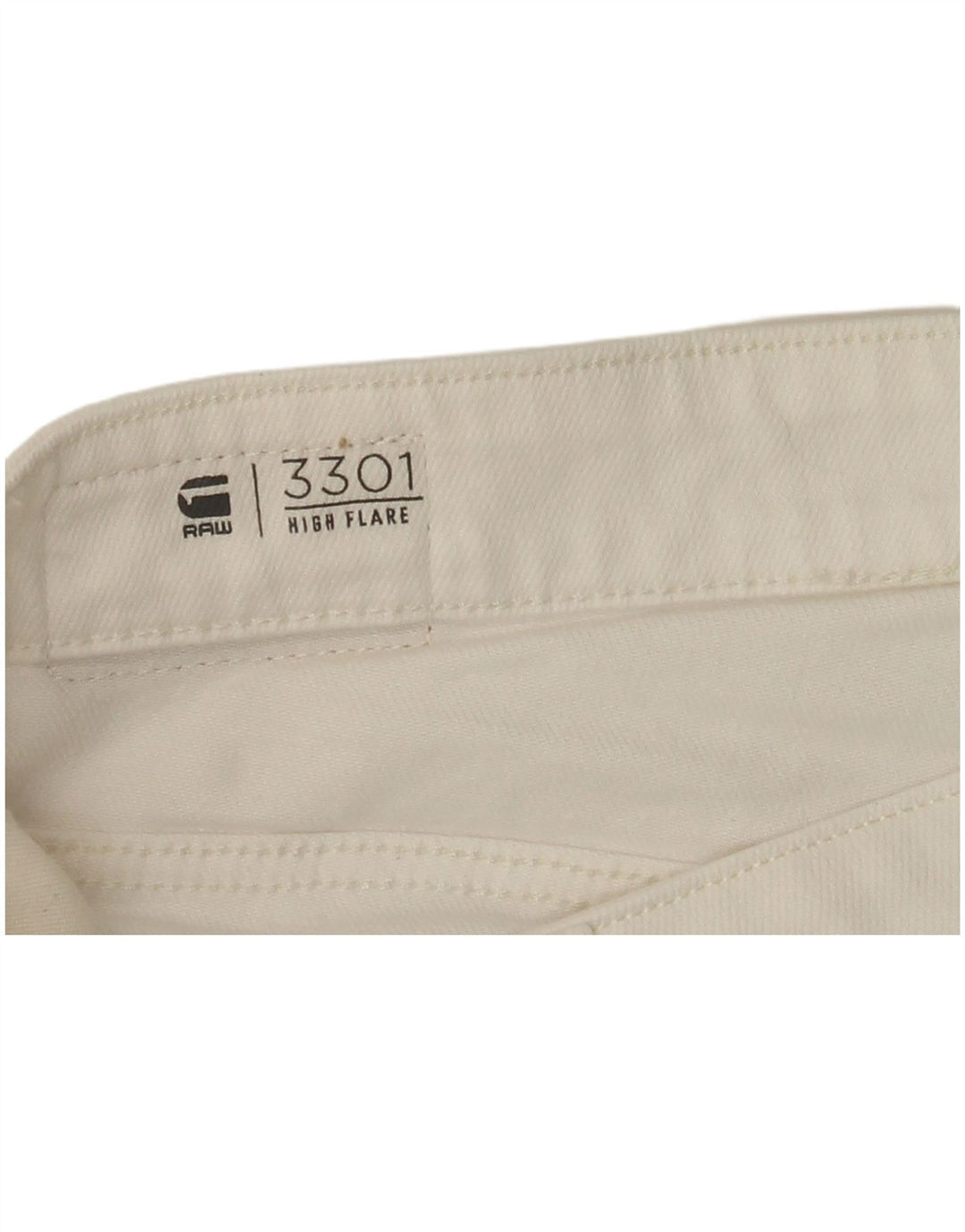 Vaqueros acampanados de talle alto 3301 de G-Star para mujer W30 L33 Blanco