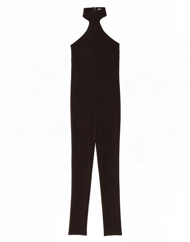 Zara Mujer Mono Sin Mangas UK 42 Mediano Negro