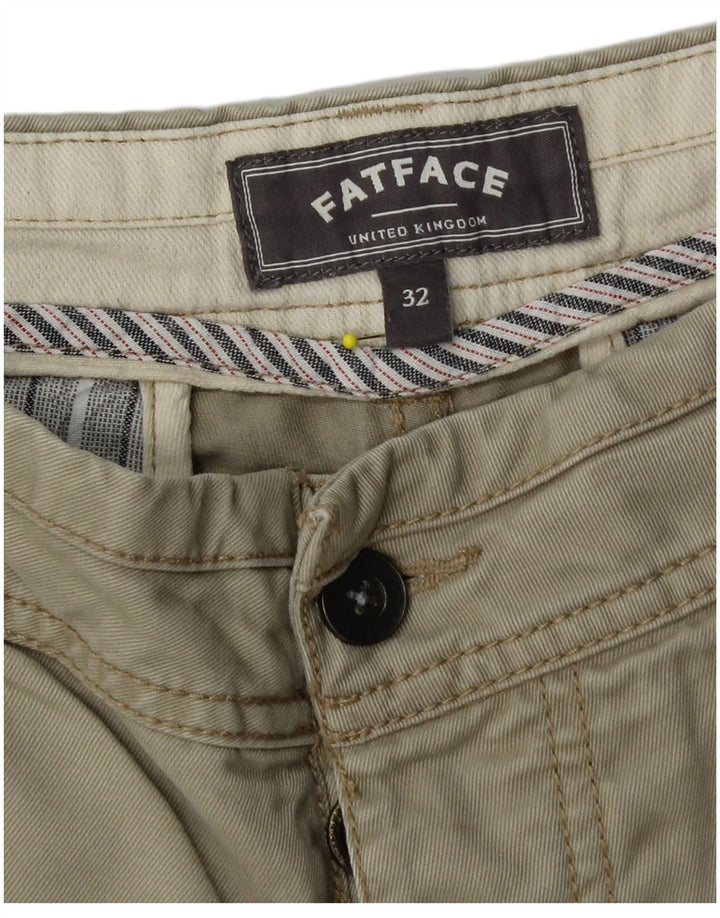 Pantalones cortos chinos para hombre Fat Face W32 Algodón caqui medio