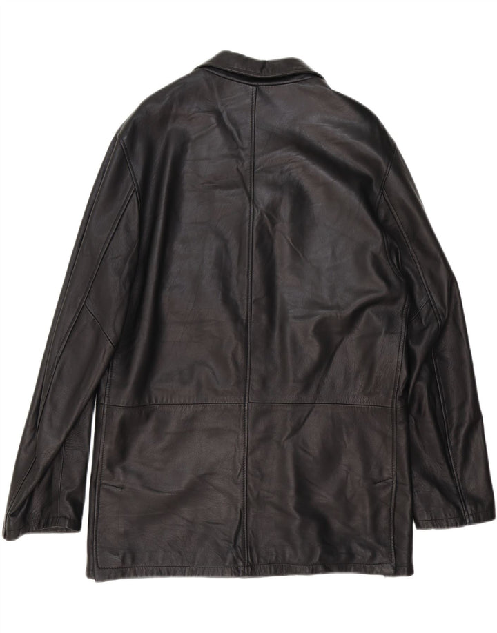 Conbipel Chaqueta de cuero para hombre IT 52 Cuero negro grande