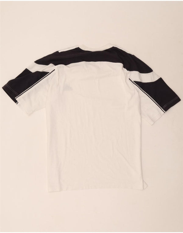 Adidas Camiseta para hombre Top UK 42/44 Large Blanco Colorblock Algodón