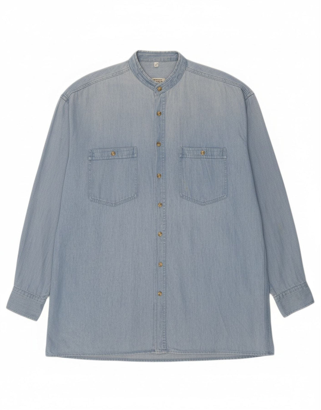 VINTAGE Mens Denim Shirt Size 41/42 Large Blue Vintage Vintage and Second-Hand Vintage from Messina Hembry 