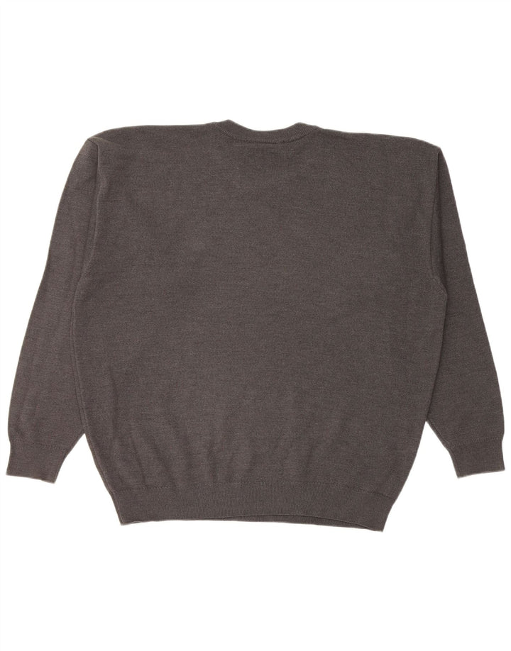 Lacoste Jersey De Cuello Redondo Para Hombre XL Lana Gris