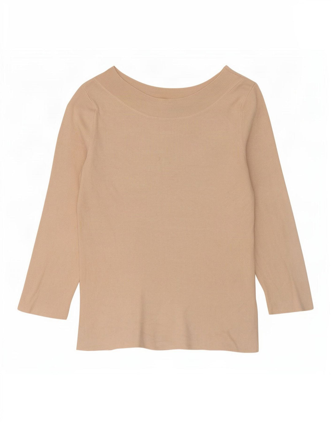 Oasis Mujer Crop Top Manga 3/4 UK 42 Viscosa Beige Medio