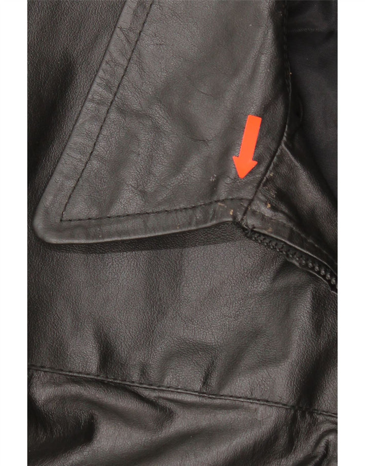 Piccini Chaqueta De Cuero Para Hombre IT 58 2XL Cuero Negro