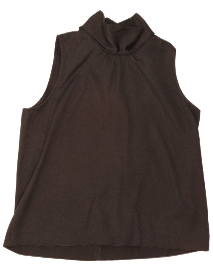DKNY Blusa sin mangas para mujer UK 40 XL Poliéster negro