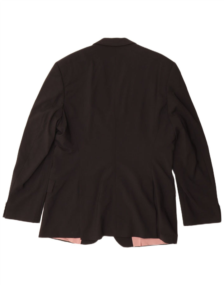 Hugo Boss Chaqueta Blazer de 2 Botones para Hombre US 46 3XL Lana Negra