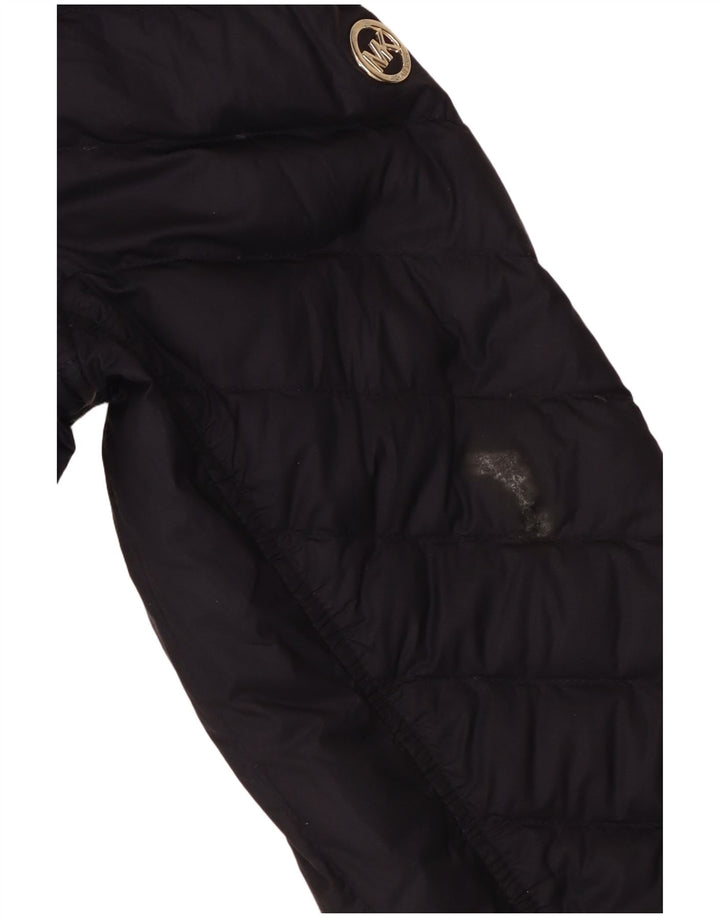 Michael Kors Chaqueta acolchada con capucha para mujer UK 14 Mediana Azul marino Poliéster