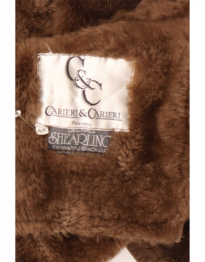 Carieri&Carieri Abrigo De Piel De Oveja Para Hombre IT 46 Small Marrón