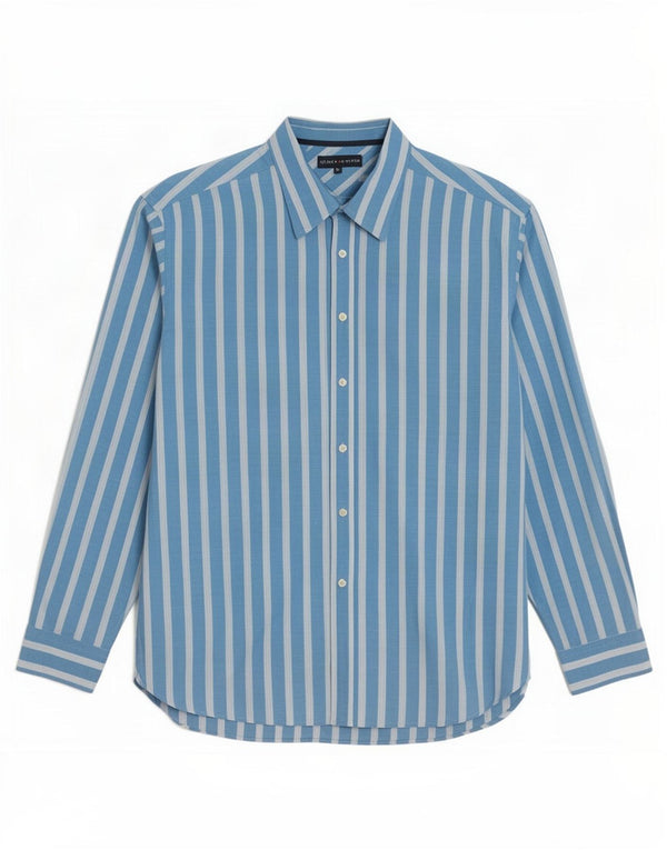 Camisa Tommy Hilfiger Hombre XL Algodón Rayas Azul