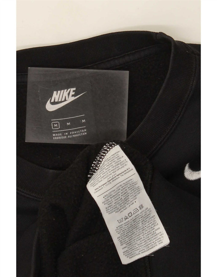 Nike - Sudadera corta extragrande para mujer, talla 40, talla mediana, algodón negro