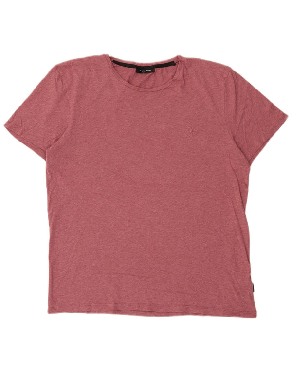 Calvin Klein Camiseta para Mujer Top UK 46 Grande Algodón Rosa