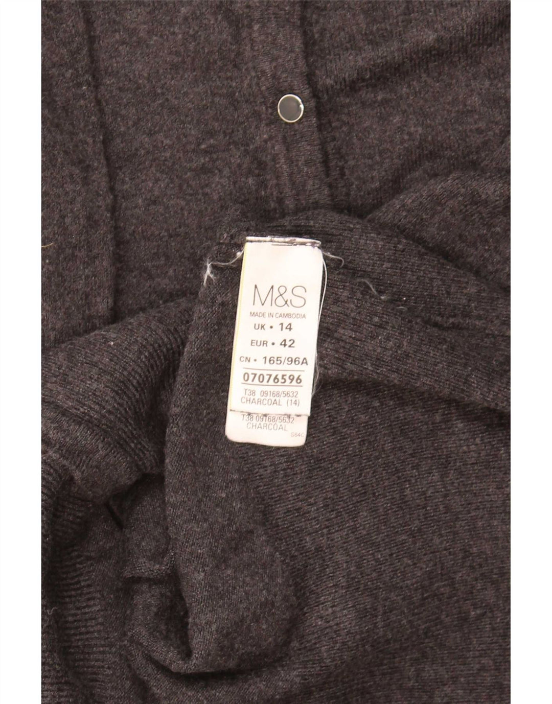 Marks & Spencer Suéter tipo cárdigan para mujer UK 44 Viscosa gris medio