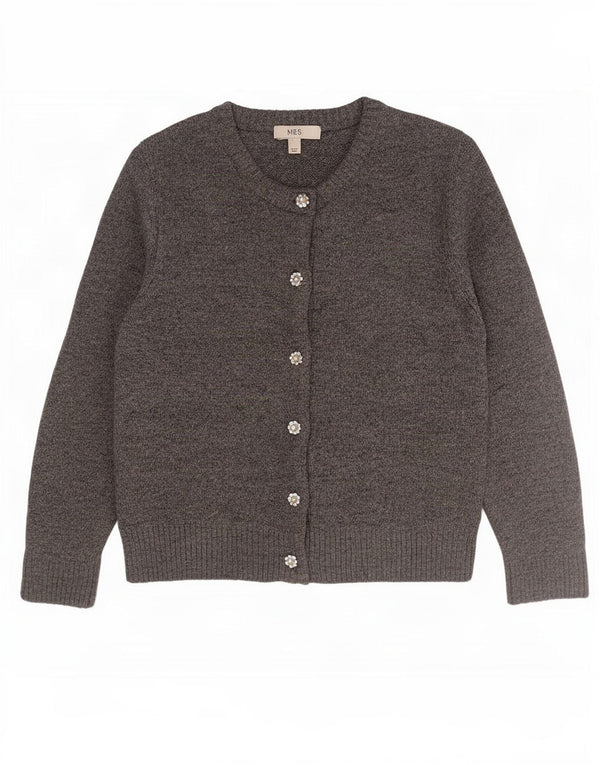 Marks & Spencer Suéter tipo cárdigan extragrande para mujer Reino Unido 10 Pequeño Acrílico gris