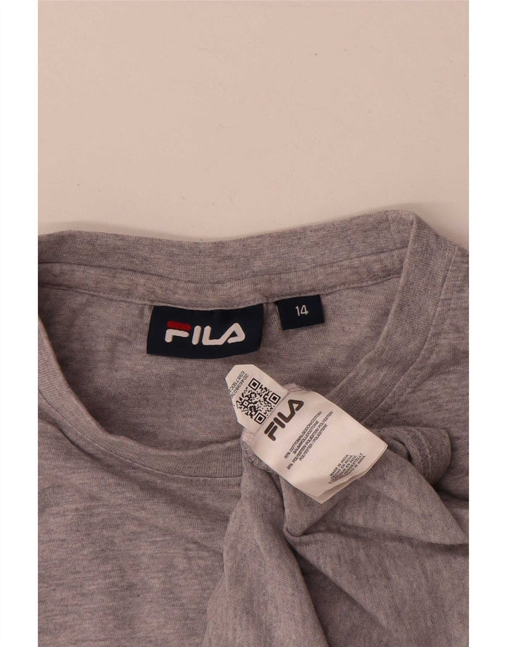 Fila Camiseta gráfica para niño 13-14 años Gris Algodón